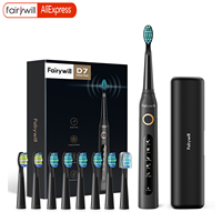 Fairywill FW-507 Sonic Electric Toothbrush 5 Modes USB Charger Tooth Brushes Replacement Timer Sonic Toothbrush 8 Brush Heads