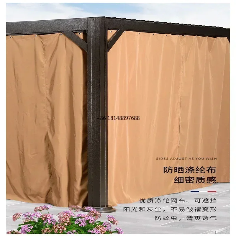 Pavilion Courtyard Villa Garden Sunscreen Canopy Tent Aluminum Alloy Outdoor Four Corner Sunshade