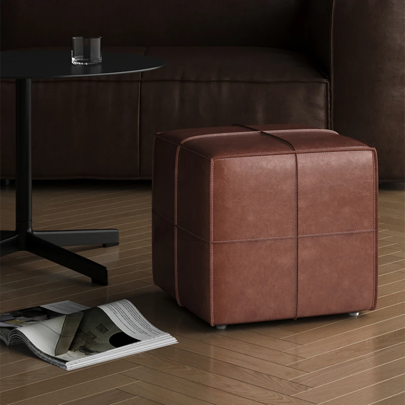 

Designer Luxury Living Room Stool Nordic Vanity Upholster Retro Makeup Hallway Office Bedroom Poufs And Ottomans Furniture