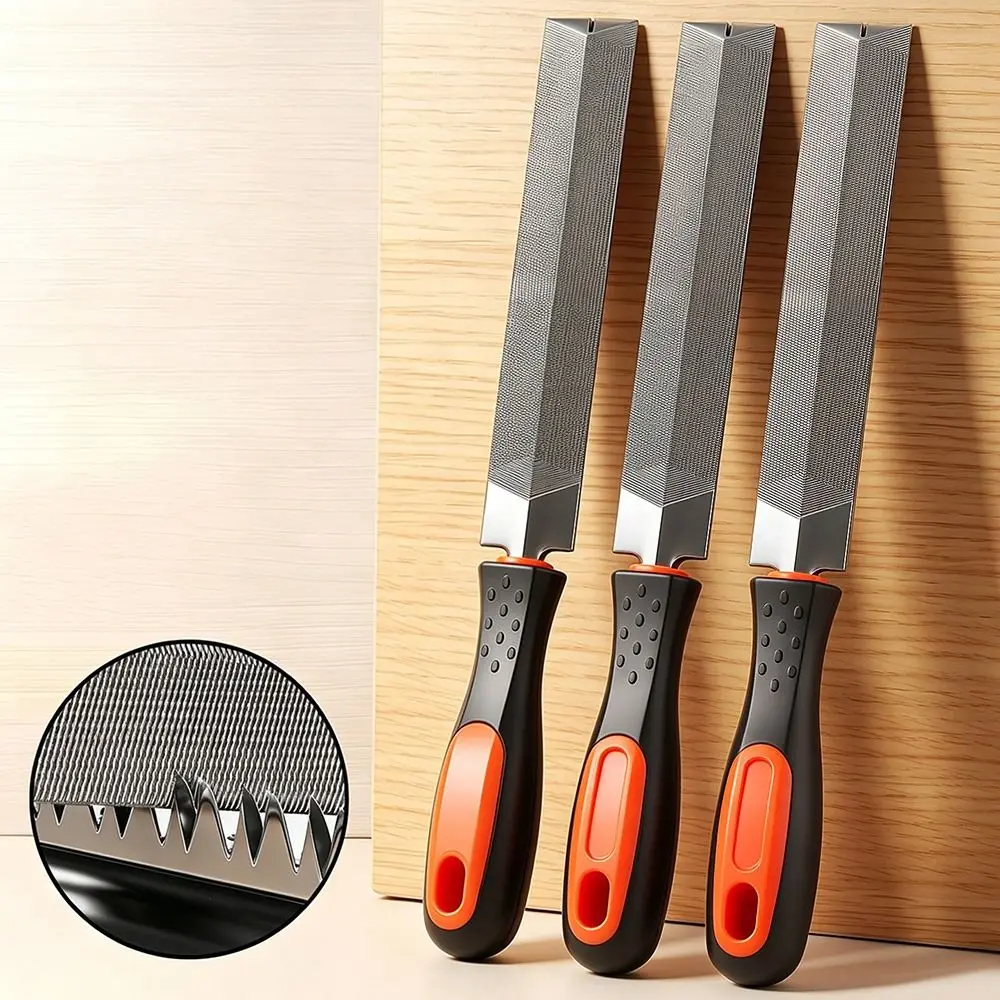 

New Metal Deburring Diamond Saw File Double Grain Anti Slip Handle Saw File Wear Resistant Fine Tooth Woodworking File