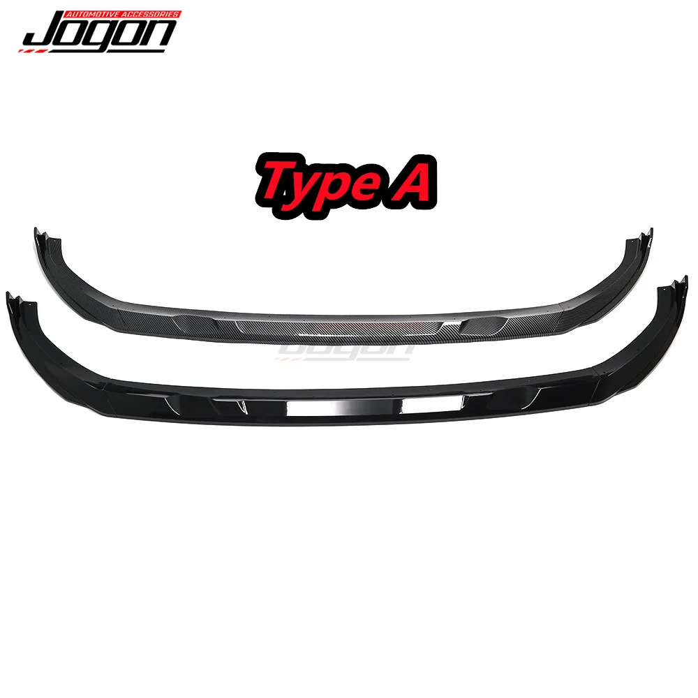 For Kia EV6 2021 2022 2023 Front Lip Front Bumper Splitter Carbon Fiber Look Car Exterior Accessories 3PCS