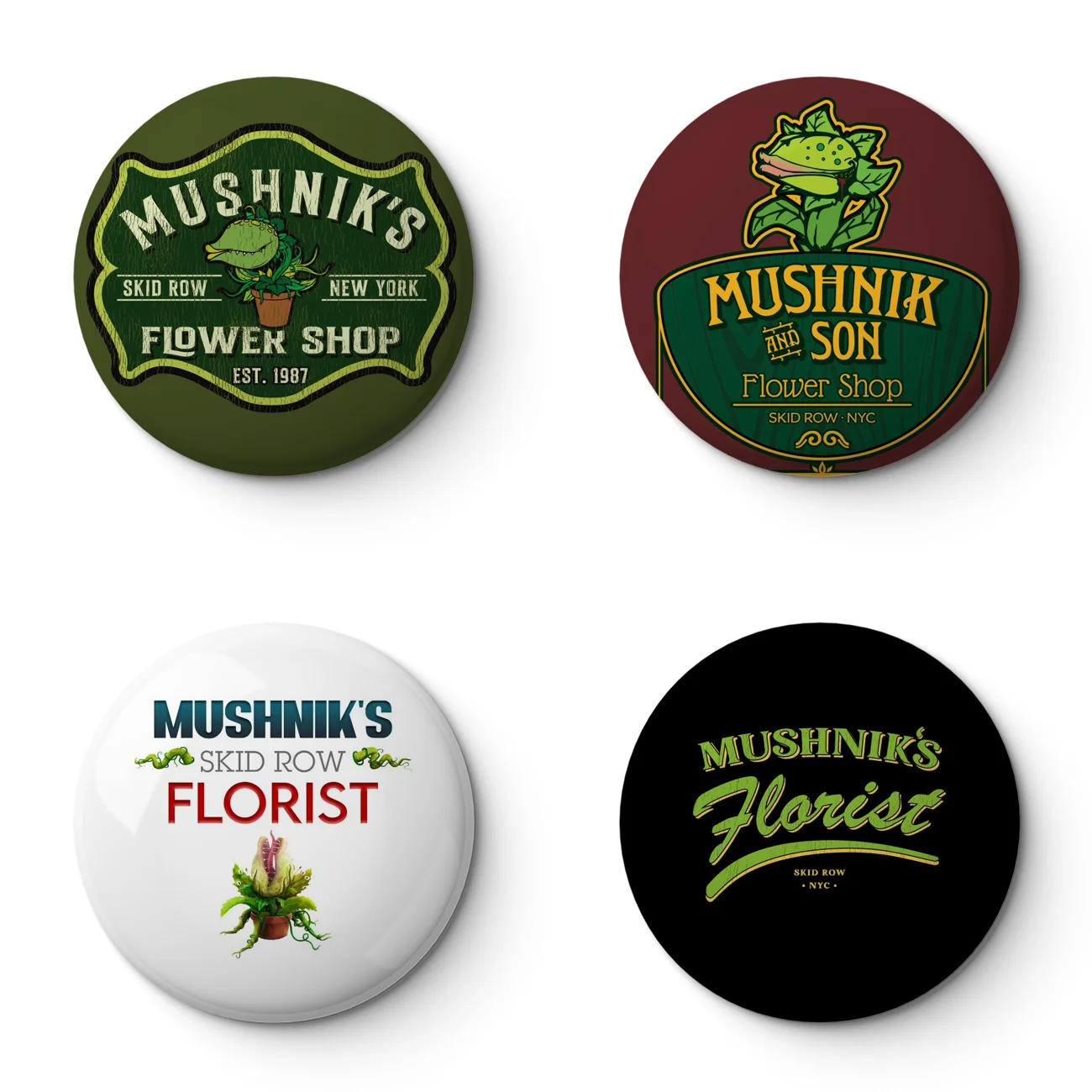 Mushnik Is Skid Row Florist Soft Button Pin Customizable Metal Decor Women Jewelry Gift Cute Funny Hat Lover Lapel Pin