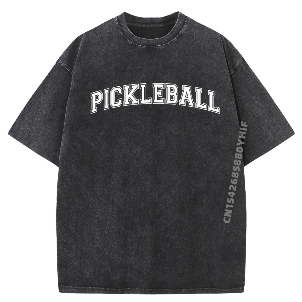 

Pickleball хлопковые футболки с рисунком мужские минималистичные потертые Camisetas мужские модные футболки для отдыха в китайском стиле