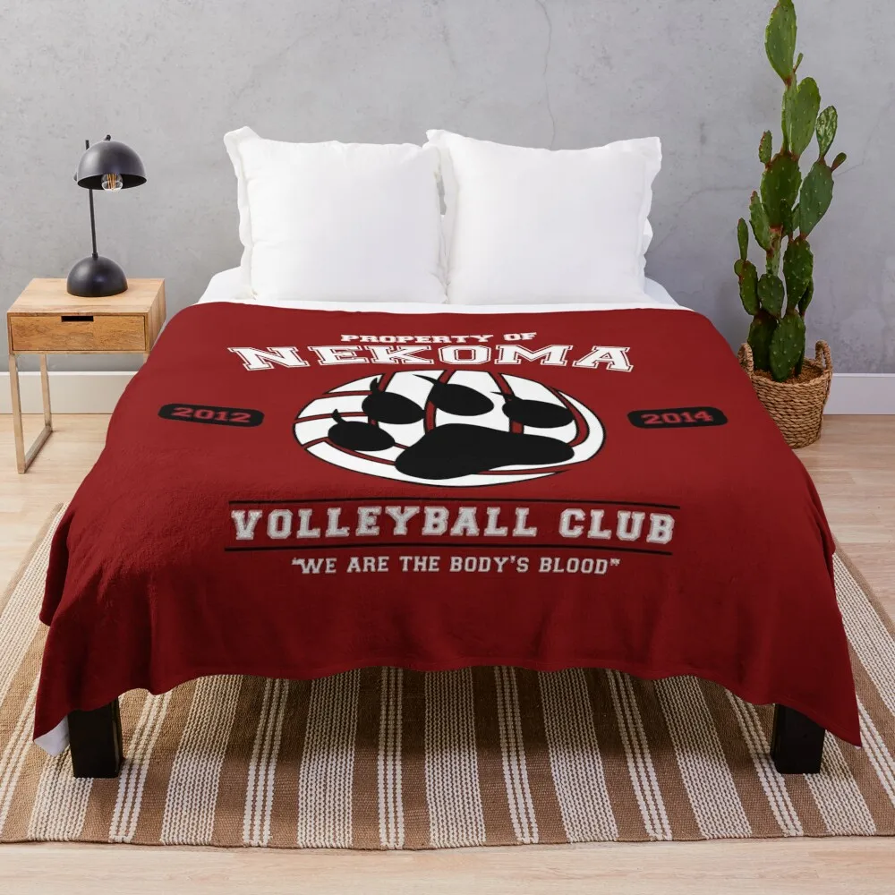 Team Nekoma Throw Blanket Quilt Luxury St manga Blankets