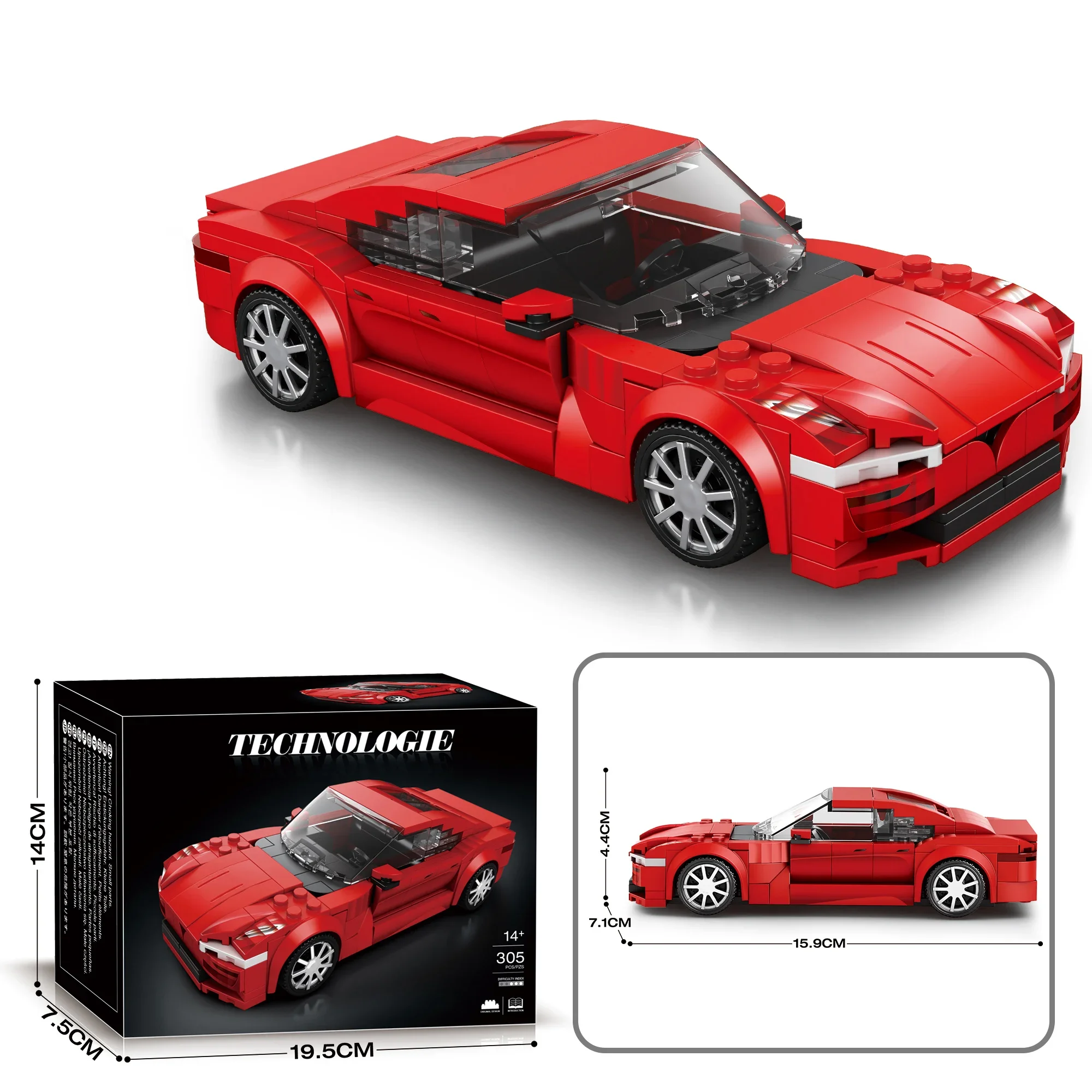 305PCS Sport Car Building Blocks Famous Vehicle SpeedCar Model Bricks Adult Collection Display Kids DIY Toys Holiday Gifts