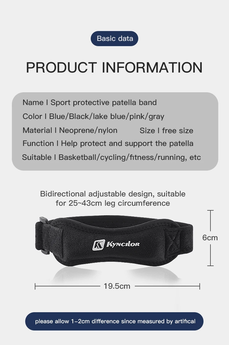 Sports Protection Patellar Strap Basketball Badminton Tennis Cycling Running Protection Support Patellar Pad Shock Absorption