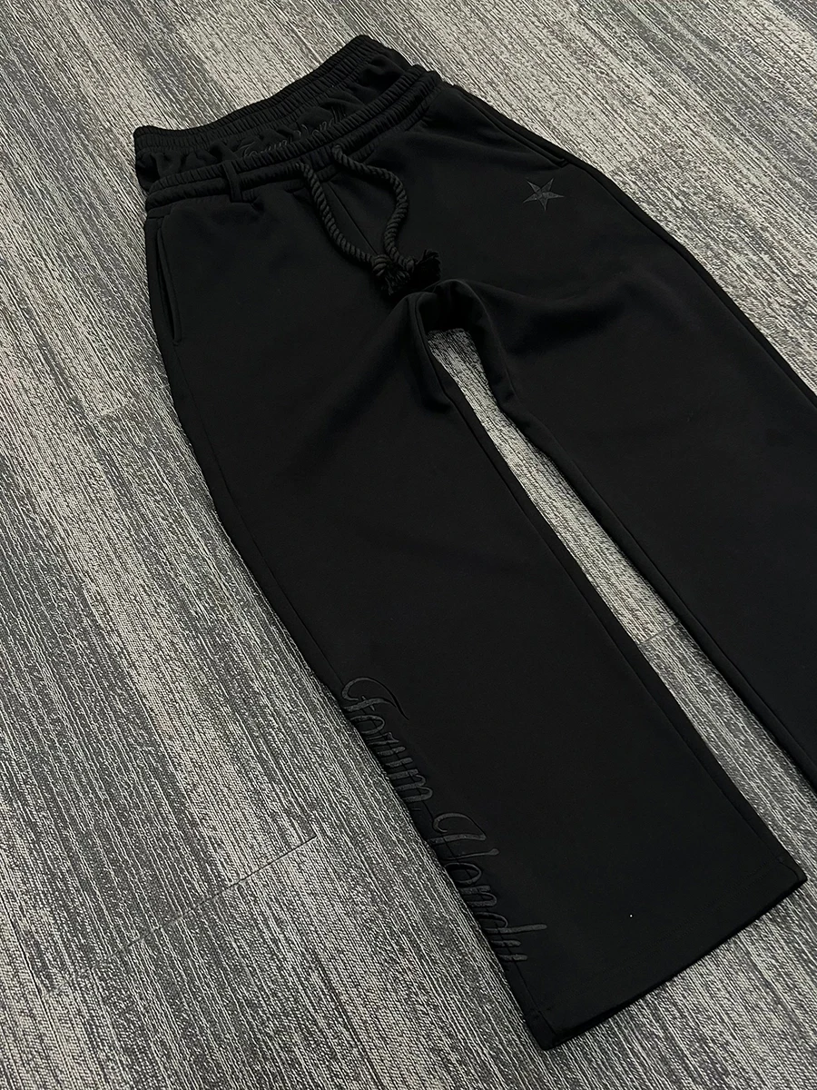 2025 Spring And Autumn New Style Casual Double Waist Pants Sports And Leisure Unisex Lettering Embroidered Straight-leg Trousers