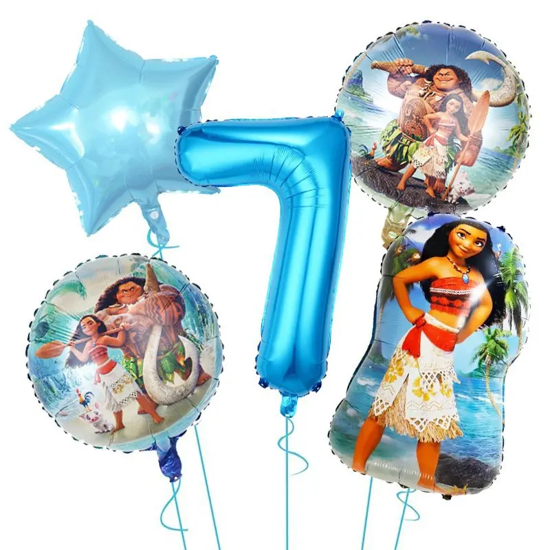 Disney Moana compleanno decorazione stoviglie palloncini Set Moana Party Banner sfondo decorazione nuovo stile forniture per feste per bambini