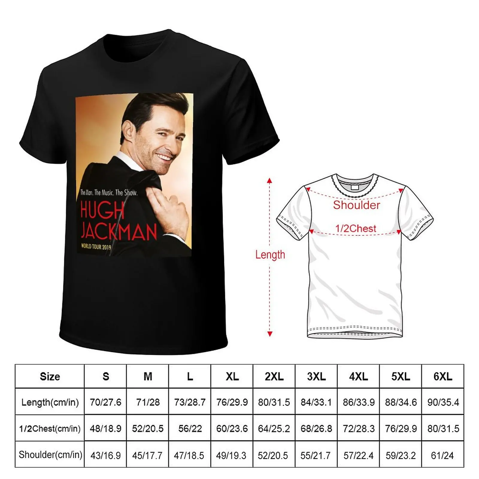 hugh world jackman tour 2019 2020 satudelapan Unisex T-Shirt Plus Size Loose Fit T-Shirt
