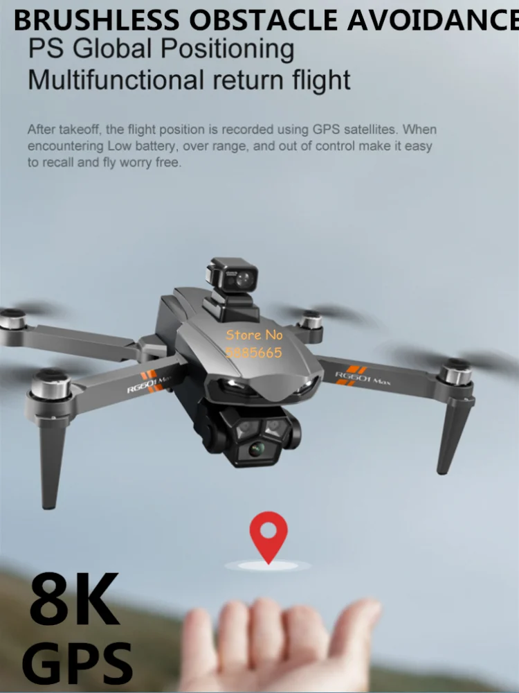 RG601 MAX Drone Battery Propeller RG601 MAX RC Drone Original Accessories RG601MAX RC Dron battery Blades RG601 GPS Dron Battery