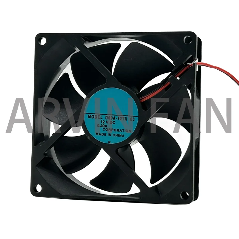 D09A-12TU 03 12V 0.20A 92 * 92 * 25MM 9CM Frequency Converter Fan