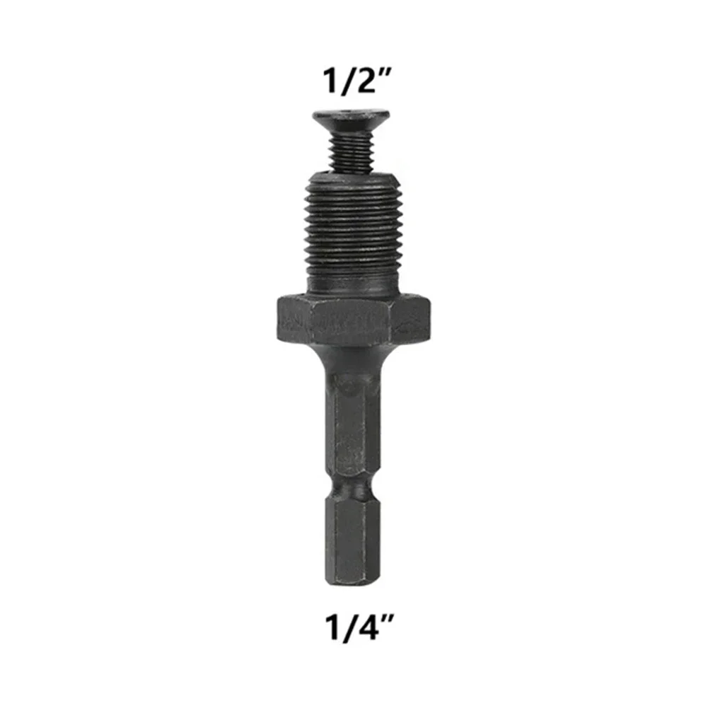 Drill Chuck Adaptor 1/4 Hex Shank Adapter To 1/2" 3/8" Male Thread Electric Drill Bits Collet Quick Change Converter home parts - Image 5