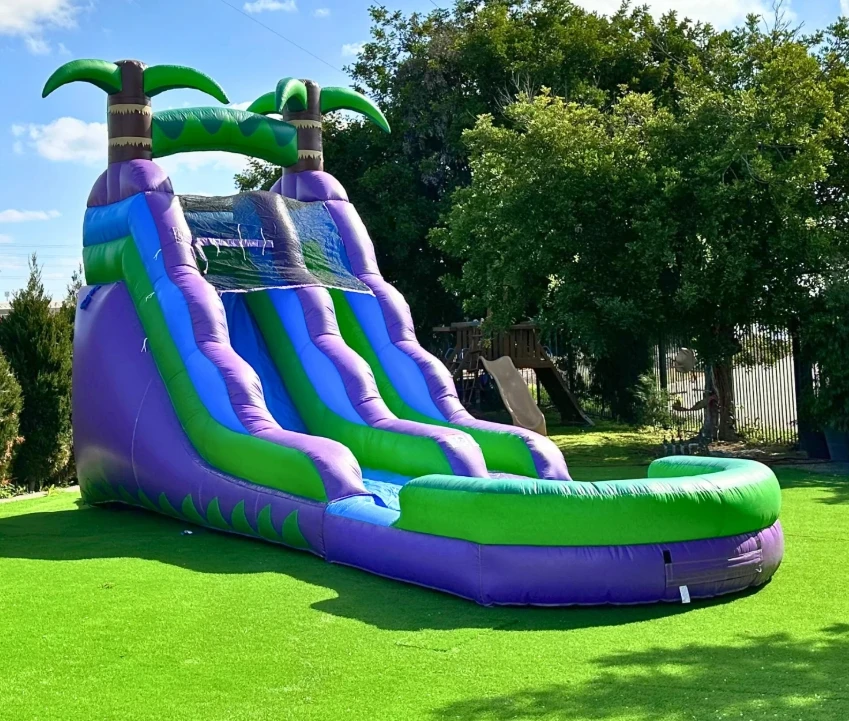 New Design Commercial Colorful 0.55mm PVC Tarpaulin CE Certified Inflatable Water Slide Pool 12-Person Capacity 3-Year Warranty