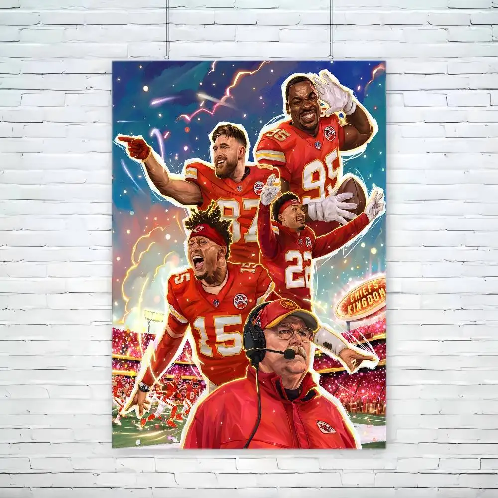 K-Kansas C-City C-Chiefs ملصقات الفيلم الكلاسيكي غرفة عتيقة مقهى ديكور الشمال ديكور المنزل #3