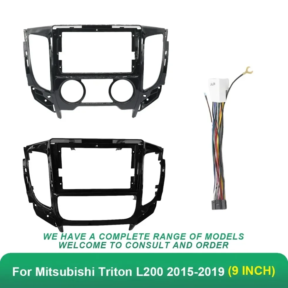 

Car Audio Fascia Frame 9 Inch Adapter for Mitsubishi Triton L200 2015-2019 Android Radio Dash Fitting Panel Kit