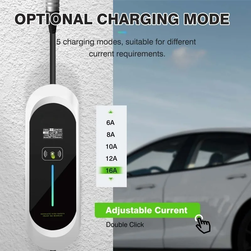 240V 120V Potable  40A 9.6kW  E Modular EV Charger with 14-50 10-50 6-20 5-15 Power Plug Type 1 Car Charger