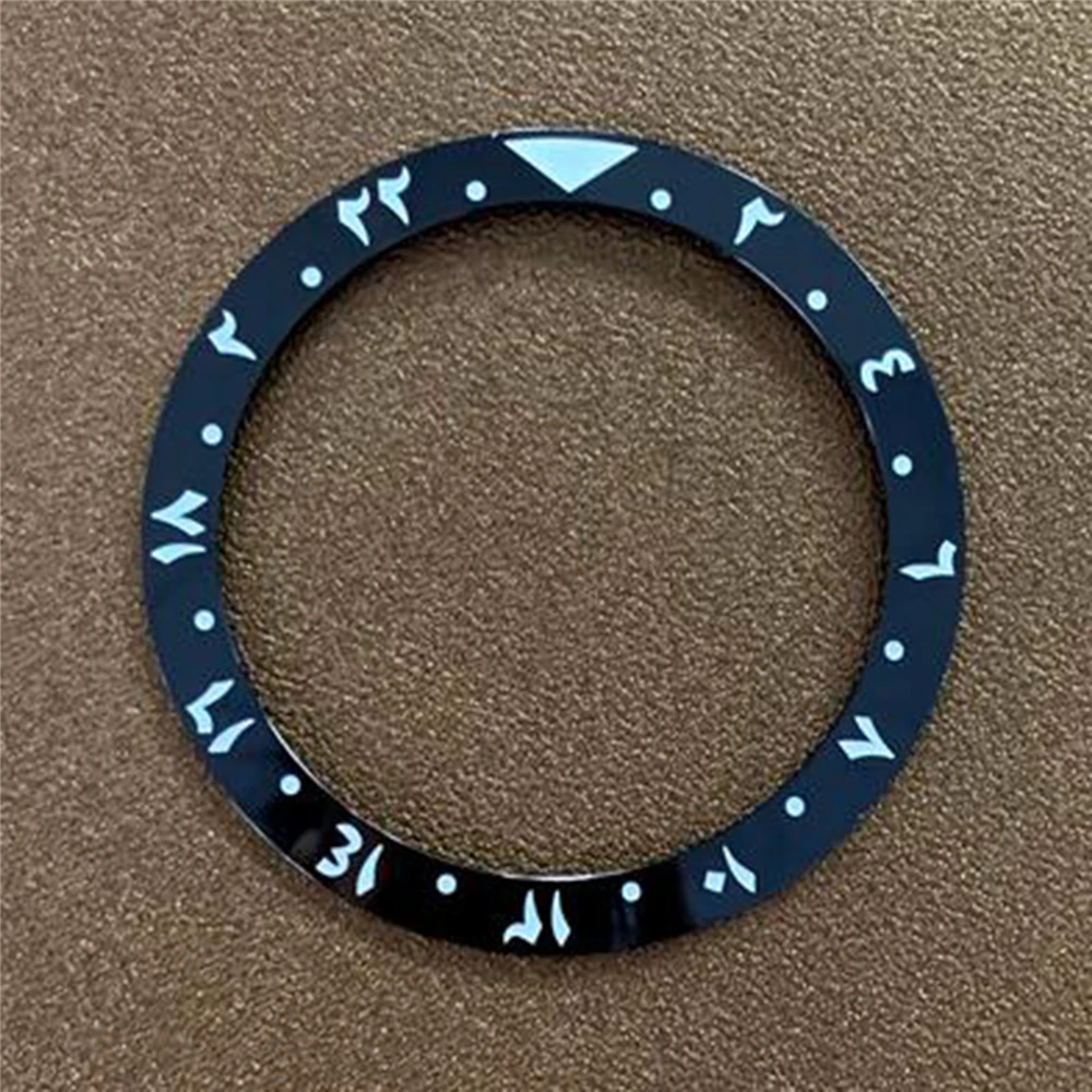 38mm /30.5mm Ceramic Bezel Green Luminous Arabic Font Number Watch Ring Modify Watch Accessories