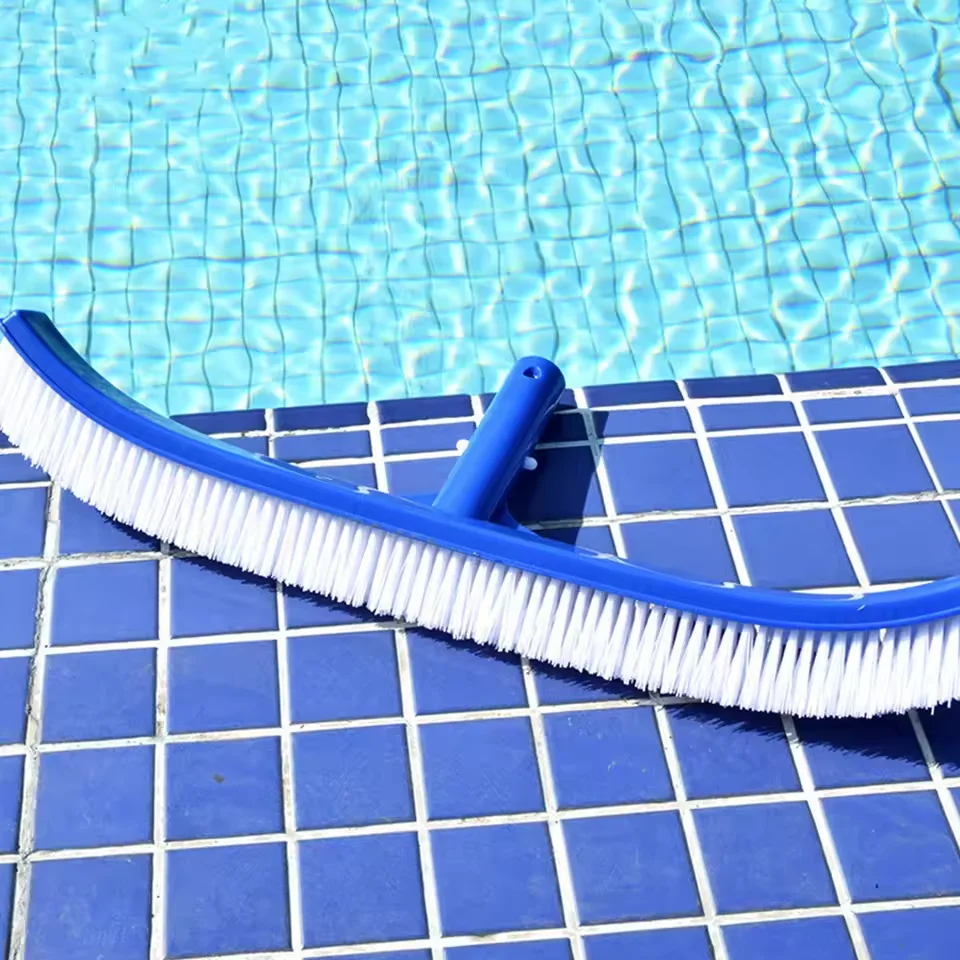 18 Inch Blue Swimming Pool Brush Handle Clean Brush Pool Wall Brush Swimming Cleaning Tools Cleaning Equipment