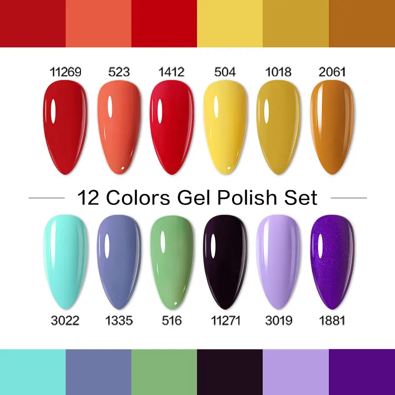 Clou Beaute 354 Colors Gel Polish Set Semi Permanent Gel Varnish Nail Polish 15ml 12pcs/lot Professional Salon Nails Art Kit