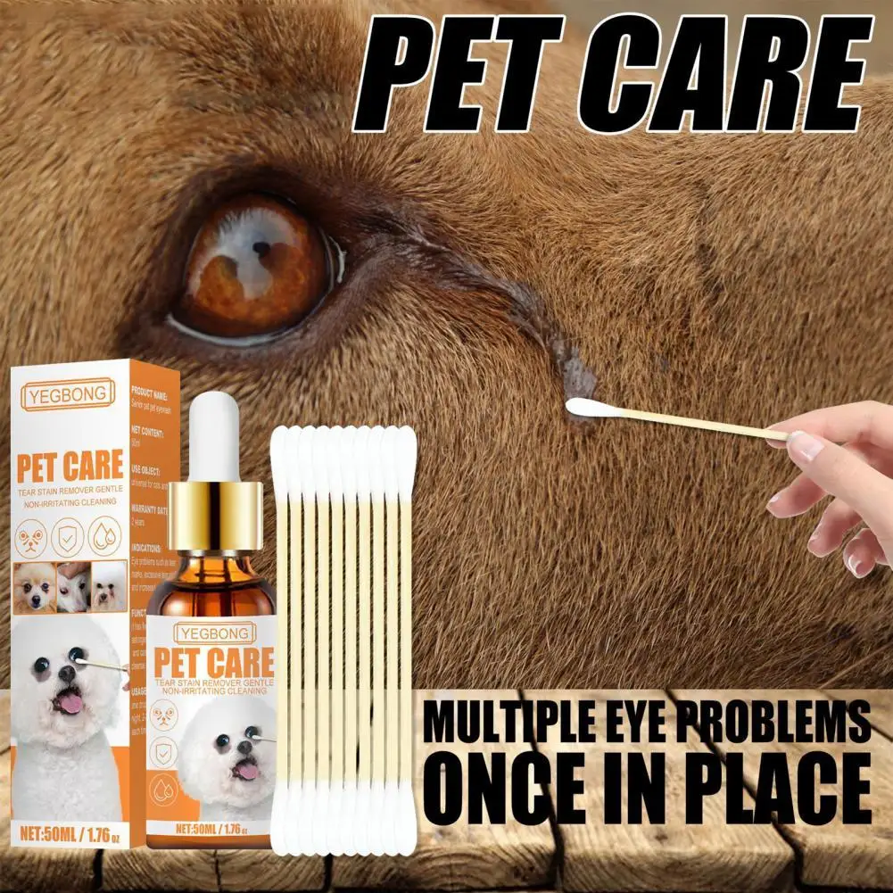 50ml Pet Eye Drops Mild Formula1 Anti-itching Eye Wash Cat Dog Eye Stain Remover Eye Care Drops Pet Supplies