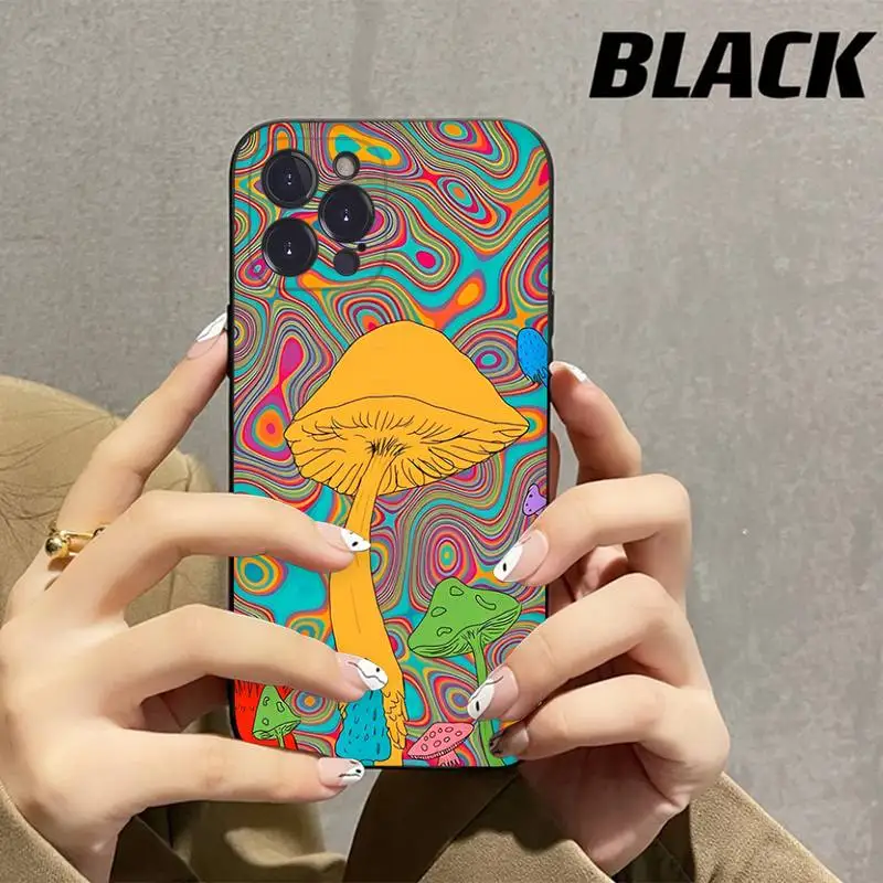 Weird Trippy Mushroom Psychedelic Art Phone Case For iPhone 14 11 12 13 Mini Pro XS Max Cover 6 7 8 Plus X XR SE 2020 Funda