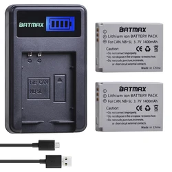 2Pcs 1400mAh NB-5L NB 5L NB5L Rechargeable li-ion Camera Battery+ LCD USB Charger for Canon 900 Ti SD790 IS SD950 SD900 SD990 z1