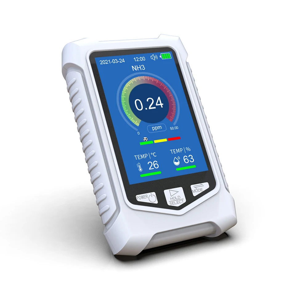 Rilevatore di gas portatile NH3 con display LCD Rilevatori di ammoniaca e misuratore di tester Monitor della qualità dell'aria per sensore di flusso NH3