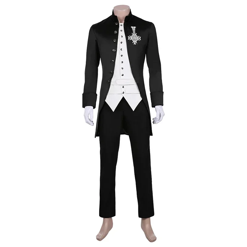 

Anime Papa Emeritus Inspired Cosplay Ghost B.C.Costume Suit Cross Brooch Adult Men's Halloween Carnival Costume Autumn Long Co L