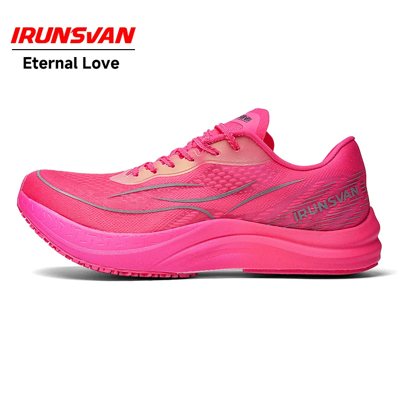 IRUNSVAN Professional Athletic Shoes Men 2024 Nylon Carbon Plate Color-Spliced Breathable Stability Fashion Sneakers Unisex