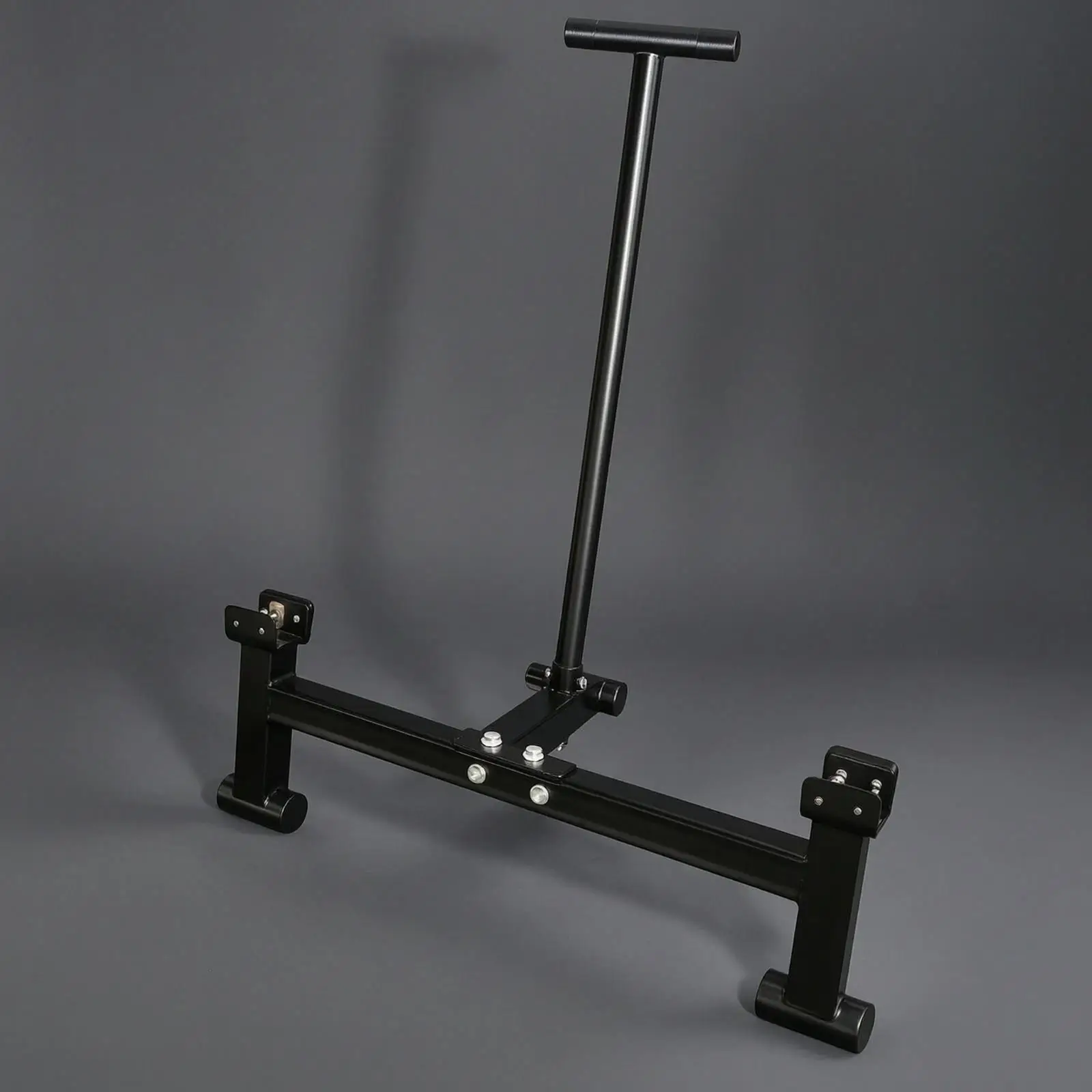 Matte Black Barbell Plate Changer Easy to Use Barbell Jack with Lever Compact