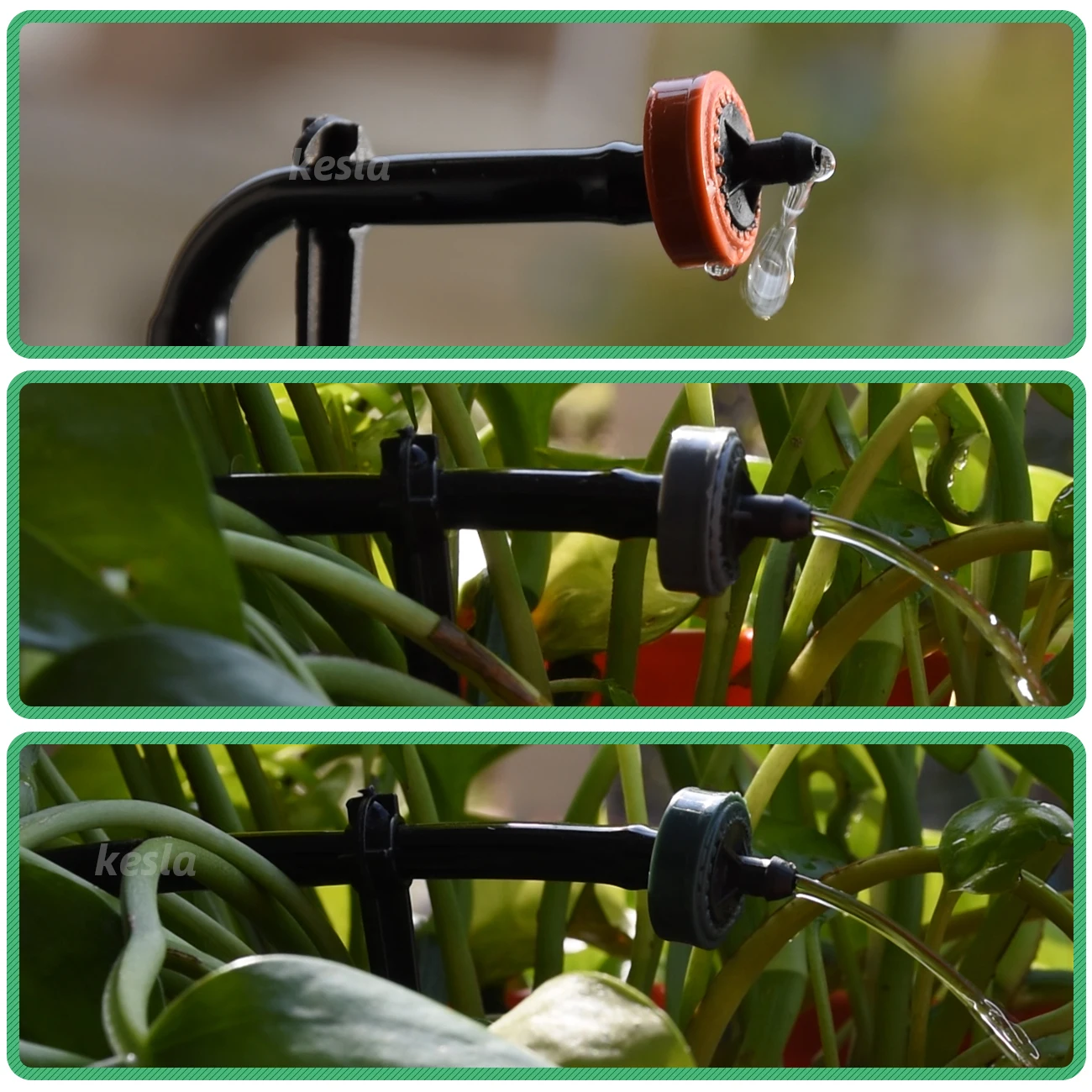 20X Garden 2L 4L 8L Pressure Compensating Emitter Dripper 1/4\'\' Self-cleaning Drip Irrigation Water Regulator 4/7mm Hose Puncher