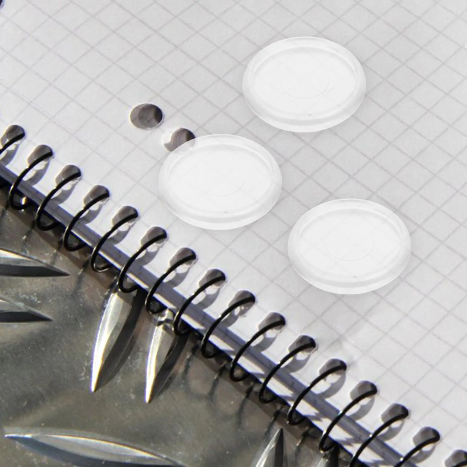 44 Pcs Ring Black Notepad Binding Buckle Disk Rings Supplies Disc Planner for Binder White Office