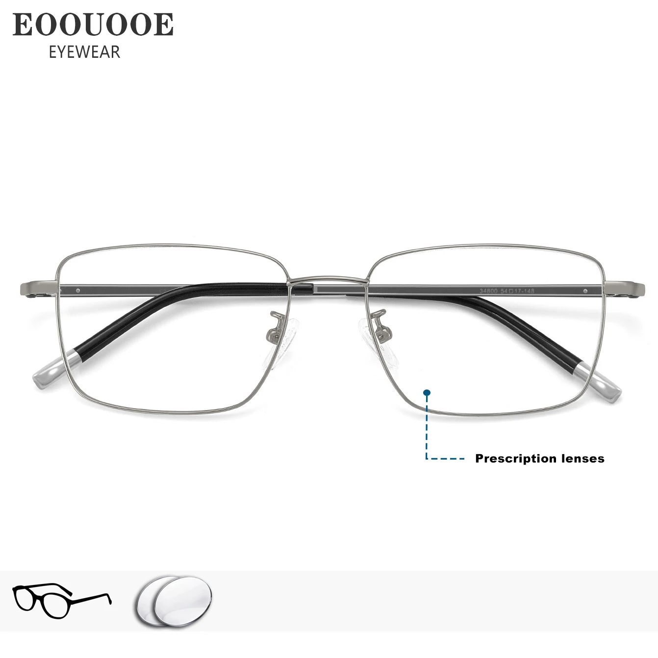 Metal Optical Men Glasses With Prescription Recipe Lenses Progressive Myopia Eyewear Frame Reading Filter Blue Light LIGHTWEIGH