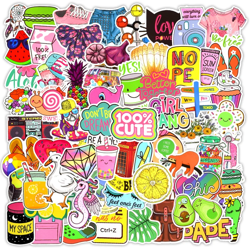 150 PCS Kawaii Cute Sticker for Laptop Suitcase Motorcycle Bicycle Scrapbooking Notebook Anime Waterproof Stickers for Kid Toys