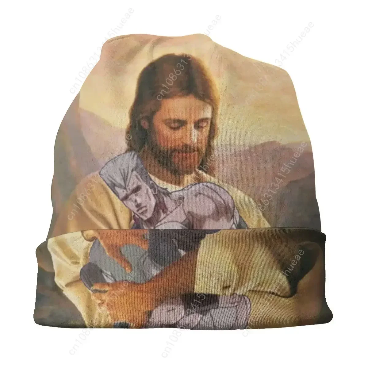 جوجوس مغامرة غريبة Polnareff يسوع مترهل قبعات صغيرة النساء الرجال موضة الحياكة Skullies Beanies قبعات للتزلج في الهواء الطلق