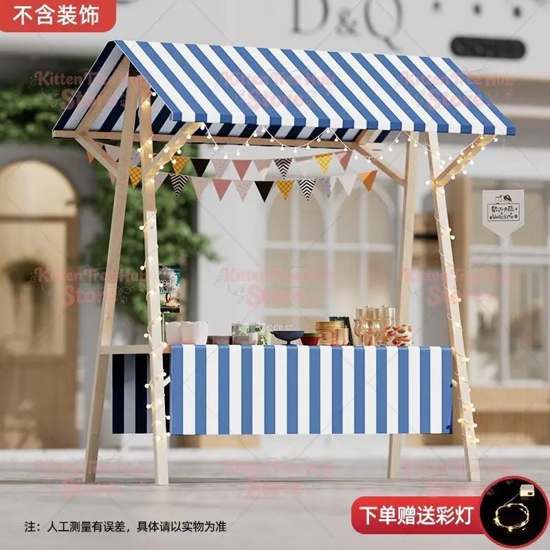 Suitable For   Night market outdoor market stall, food stall folding, mobile display stand solid wood float