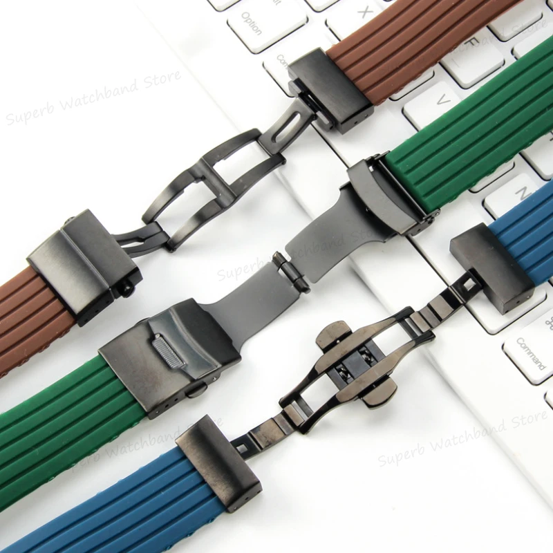 Correa de reloj de silicona de liberación rápida, correa de 20mm, 22mm y 24mm para Samsung Galaxy Watch4 5 3, Huawei Watch GT2 GT3, pulsera de goma