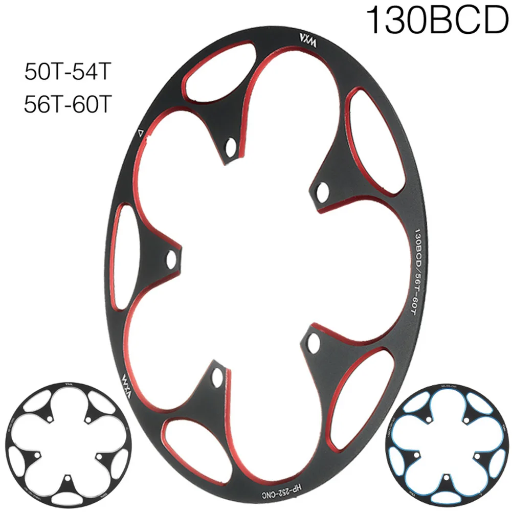 Cycling Road 130BCD Bicycle Chain Wheel Guards 50T-54T 56T-60T Sprocket Protection Cover Crank Plate Cover Aluminum Alloy