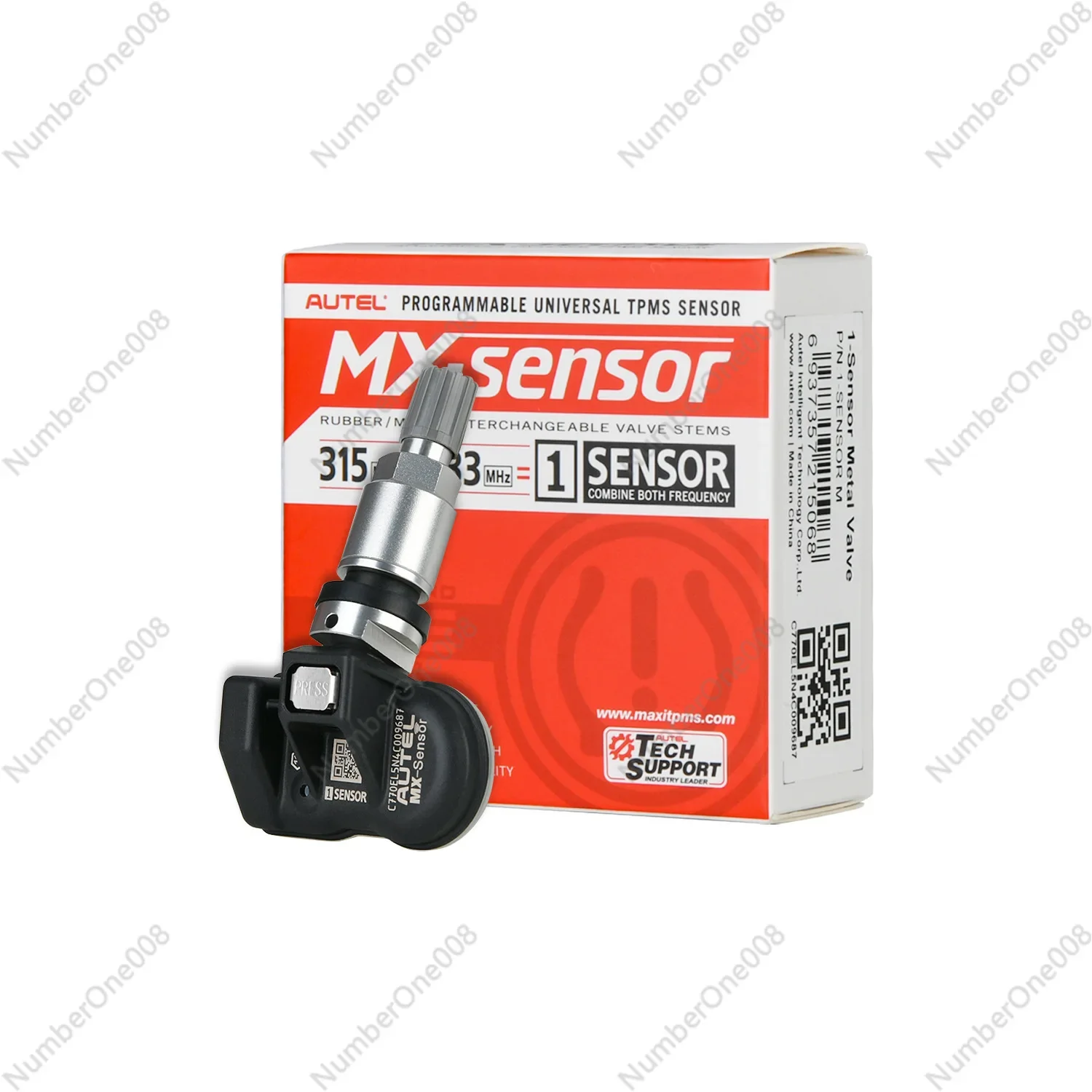 AUTEL MX-Sensor 315/433HMZ 2-in-1 Tire Pressure Sensor Overseas Version Programmable