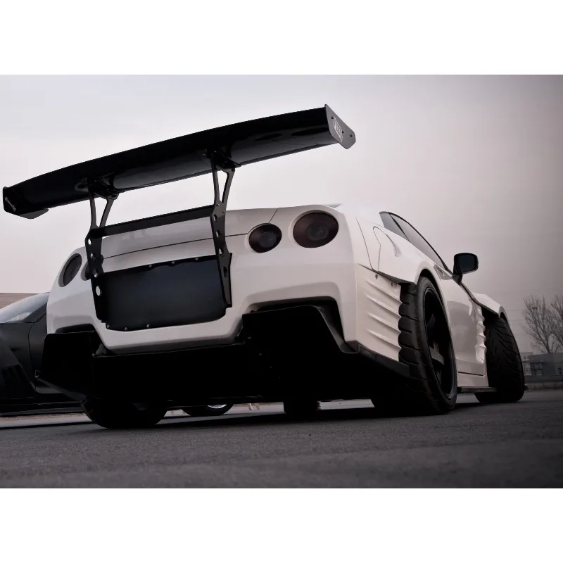 Fiber Glass FRP Rear Bumper Spoiler with Full Bracket Set Wing Trunk Spoiler  ycy