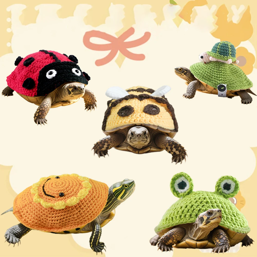 حزام قابل للتعديل اليدوية السلحفاة سترة دافئة محبوك الحيوانات الأليفة السلحفاة الملابس الزخرفية النحل شكل السلحفاة تأثيري حلي الطرف #2