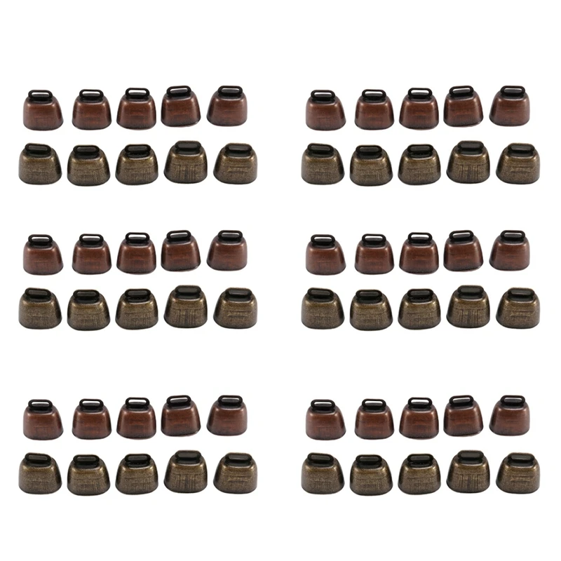 60PCS Cow Horse Sheep Grazing Small Brass Bells,Cowbell Retro Bell For Horse Sheep Grazing Copper,Cow Bells Noise Maker