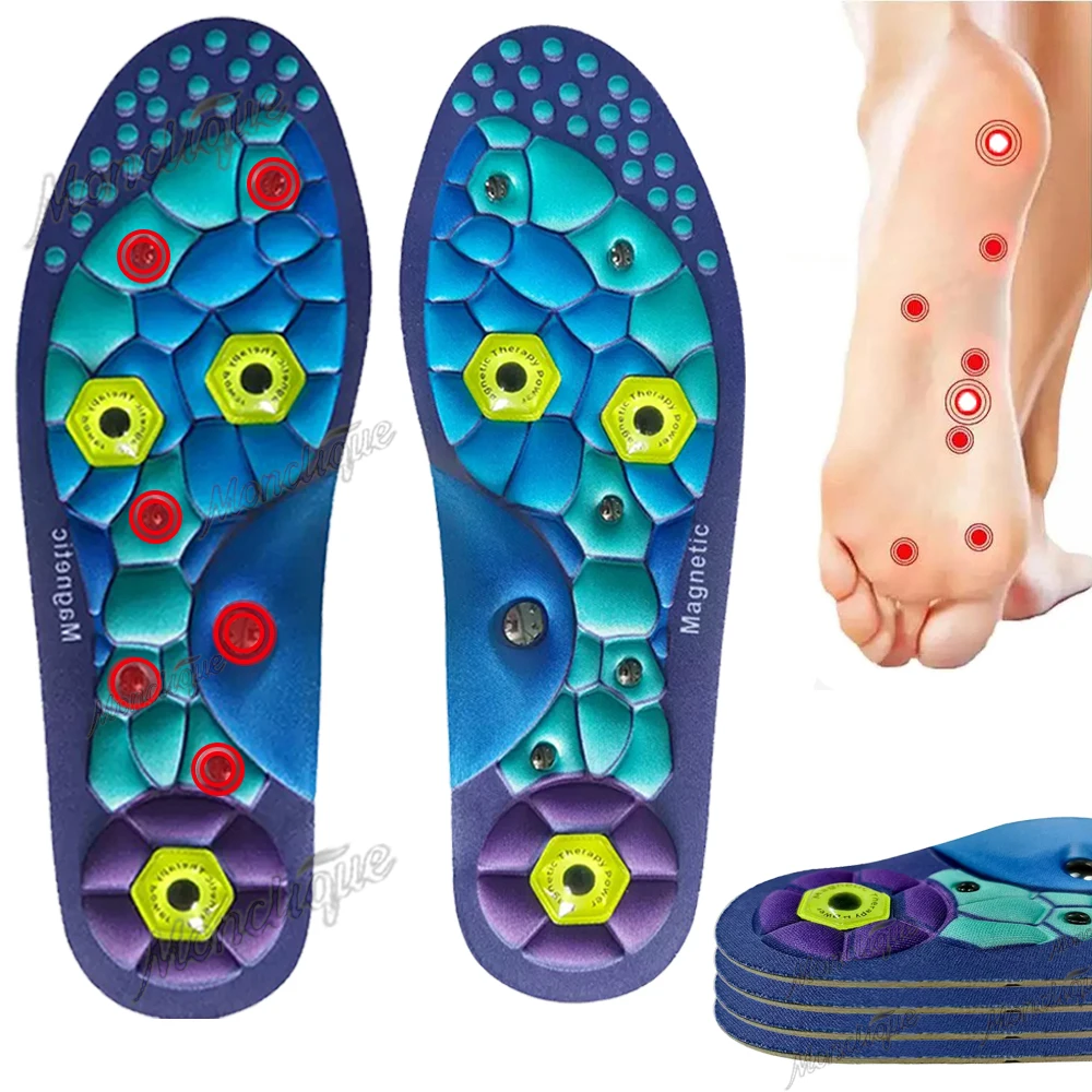 Magnetic Therapy Massage Insoles Arch Support Orthopedic Insole Comfort Shoe Pad Camping Hiking Deodorant Breathable Shoe Insert