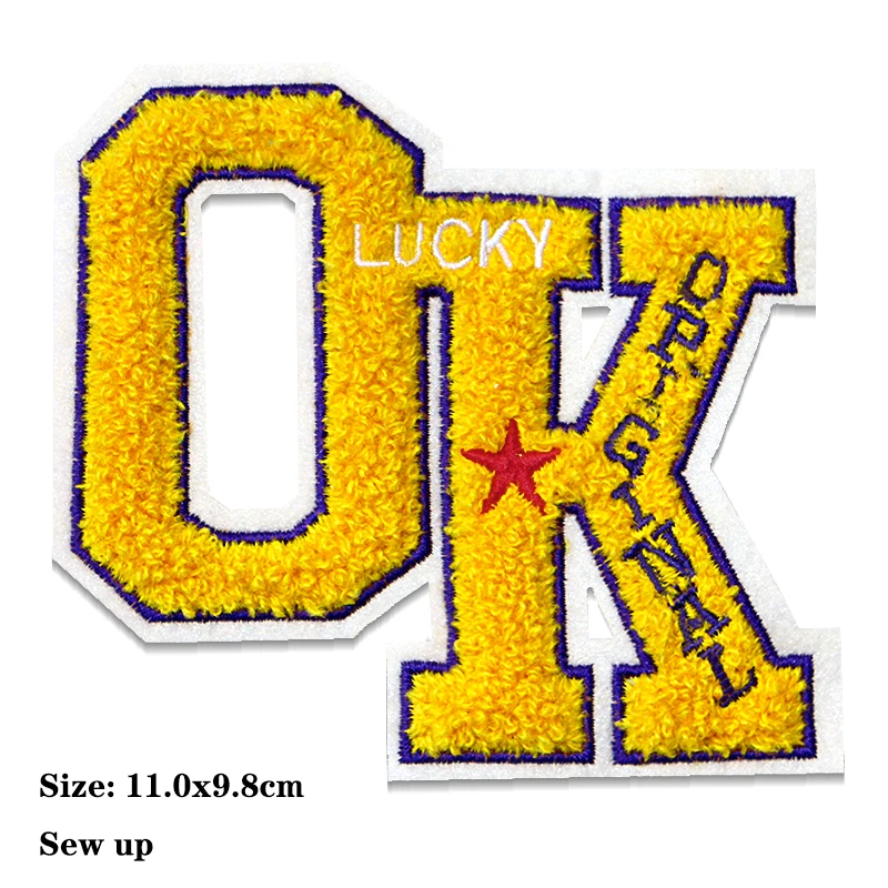 Eagle Musical Note Letter OK M R Chenille Icon Towel Embroidered Applique Patches For Clothes DIY Iron on Badges on the Backpack