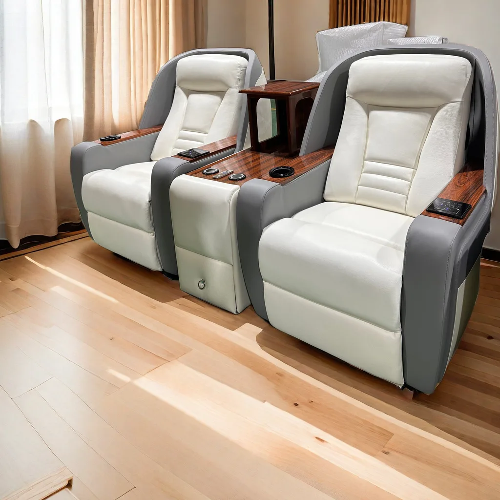 2024 Luxury Home Theater Armchair With Electric Lift & Cooling Cup VIP Movie Experience For School & Cinema