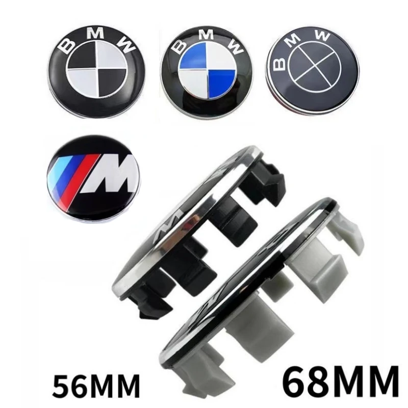 4Pcs 68mm 56mm Car Wheel Center Caps for BMW E90 E46 F10 F30 E87 F20 G20 E60 E39 E92 F11 F31 E61 F25 E36 X3 X5 Car Accessories