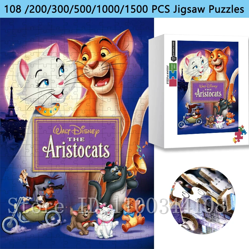 

Классическая головоломка с персонажами мультфильма Disney «Аристокоты» для детей и взрослых, коллекционная семейная игра