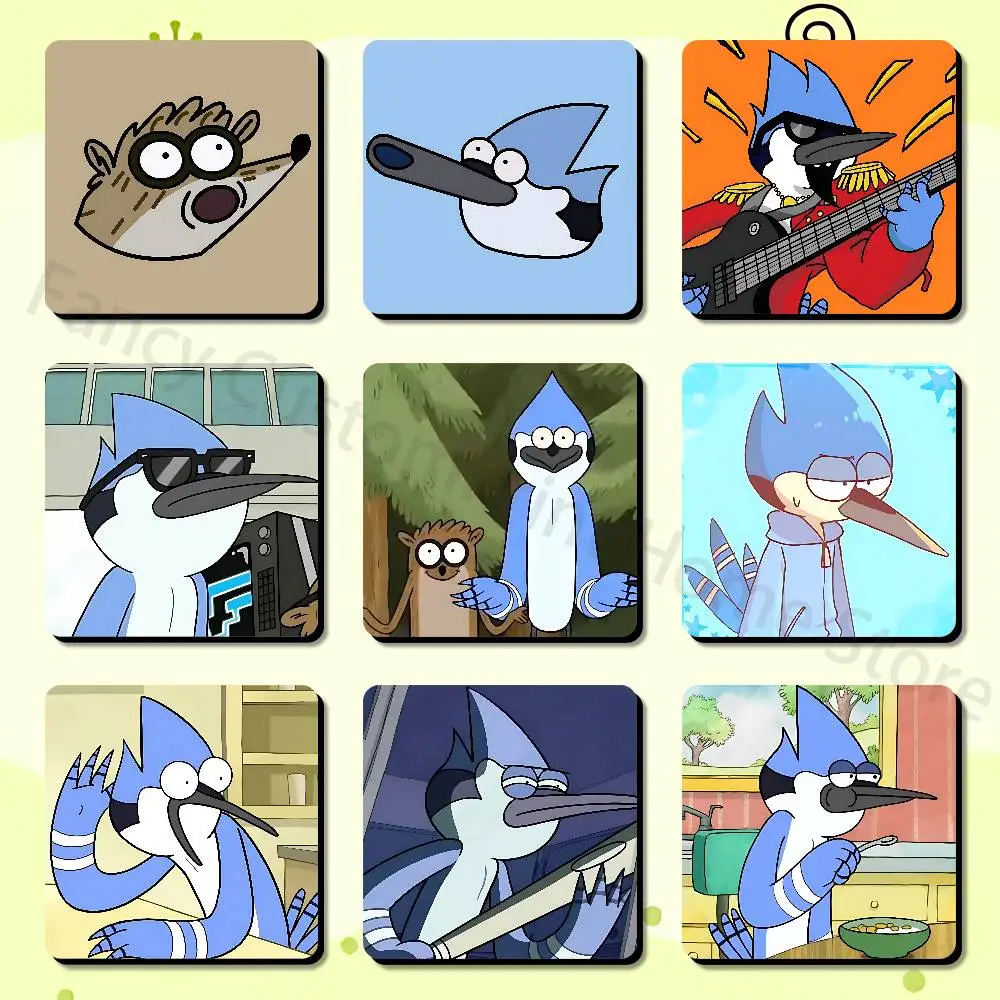 Mordecai R-Regular S-Show Cute Cartoon Anime Refrigerator Magnets Soft Magnetic Heat Transfer Refrigerator Magnets Gift