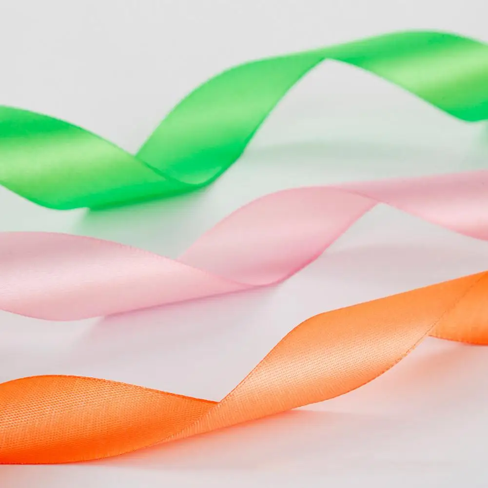 Crafting Ribbon Supplies Multi-function Ribbon 22.8m Solid Color Polyester Ribbon 2cm Width Packaging for Wedding Decor Cake Box