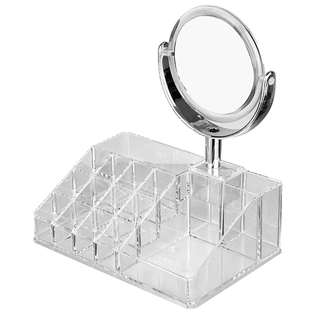 

Holder with Mirror Multi-Functional Desktop Storage Organizer for Makeup Accessories Gifts Makeup Organizer